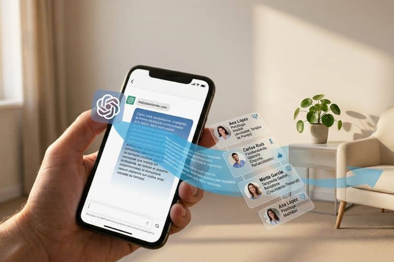 Cómo está cambiando ChatGPT la forma de buscar profesionales de la salud